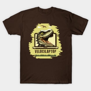 Velocilaptop Funny Raptor Computer Nerd T-Shirt